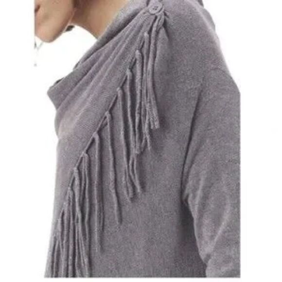 LOVESTITCH Wrap Cardigan Sweater Fringe Women's Medium Western Boho Travel Cozy - Picture 8 of 14